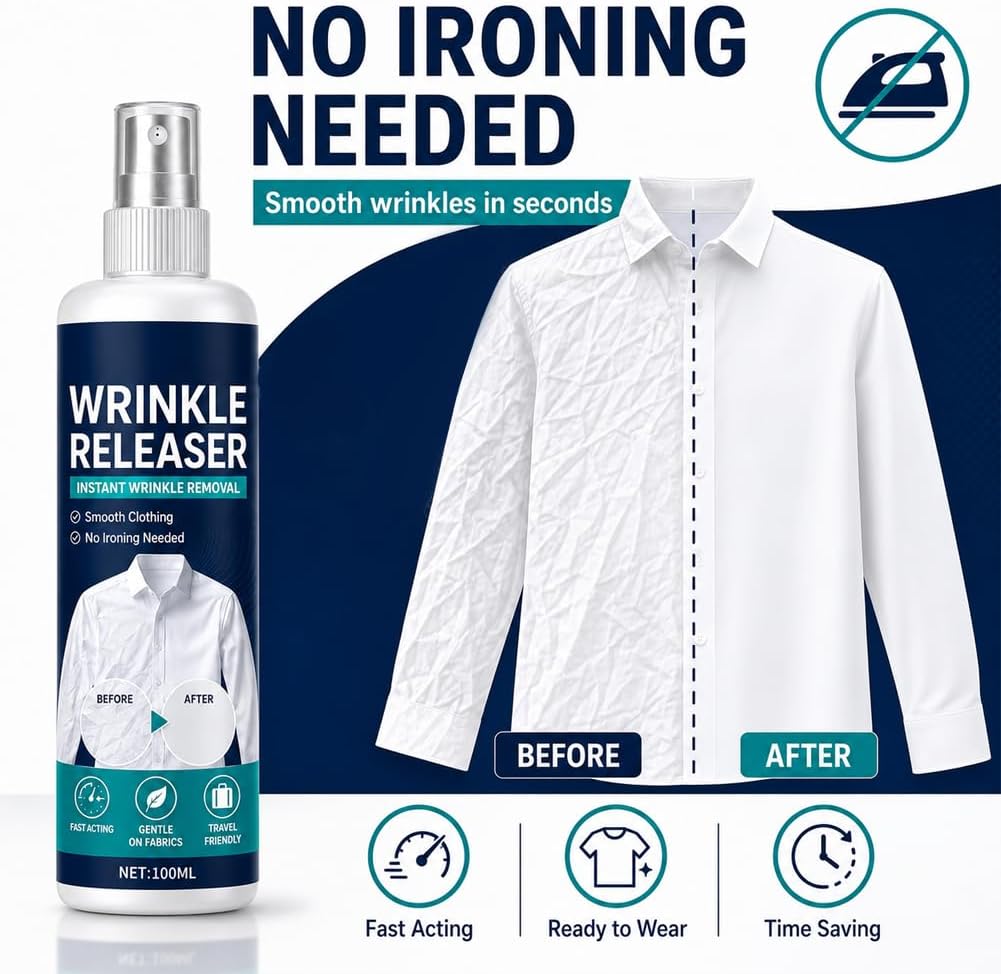 Instant Wrinkle Release Spray (Pack of 2)