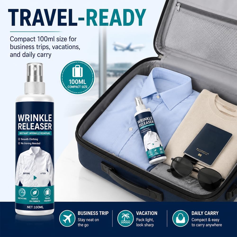 Instant Wrinkle Release Spray (Pack of 2)