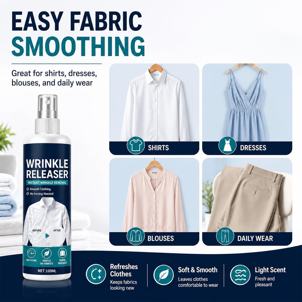 Instant Wrinkle Release Spray (Pack of 2)