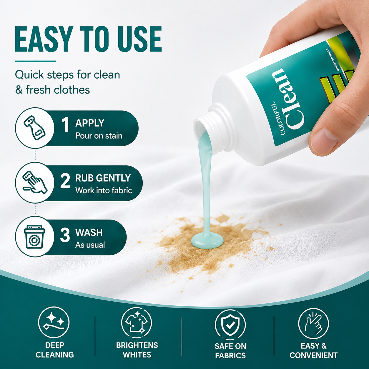 Powerful Stain Removal for Brighter, Fresher Fabrics (Pack of 2)