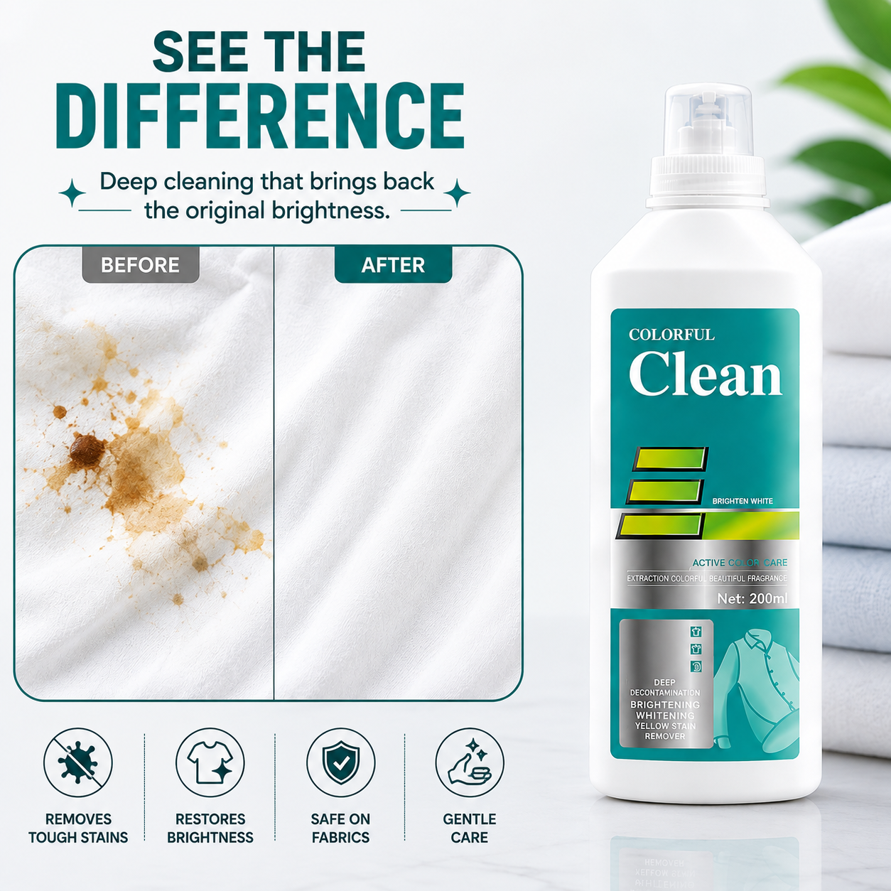 Powerful Stain Removal for Brighter, Fresher Fabrics (Pack of 2)