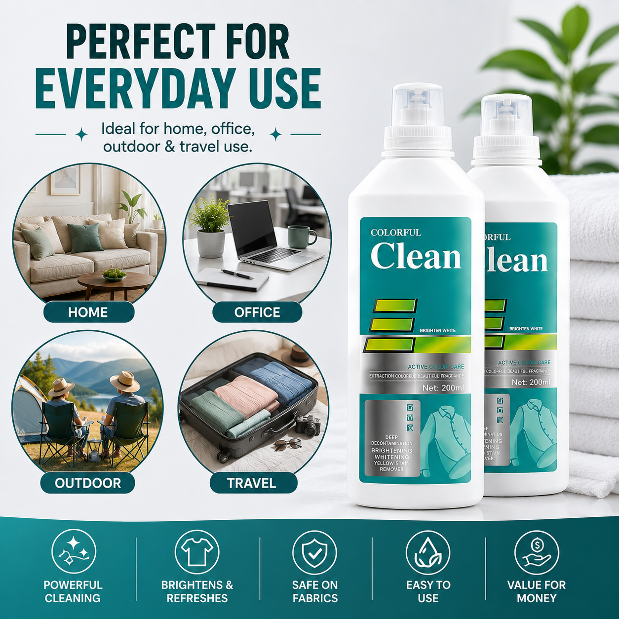 Powerful Stain Removal for Brighter, Fresher Fabrics (Pack of 2)